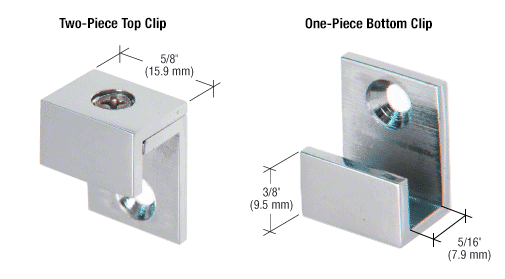 Wide Mirror Clip 5/8" Wide Mirror Clip Set
